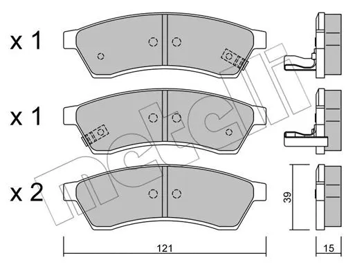 Brake Pad Set, disc brake (22-0510-1)
