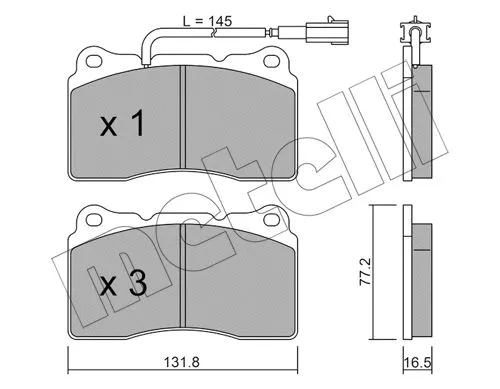 Brake Pad Set, disc brake (22-0288-7)