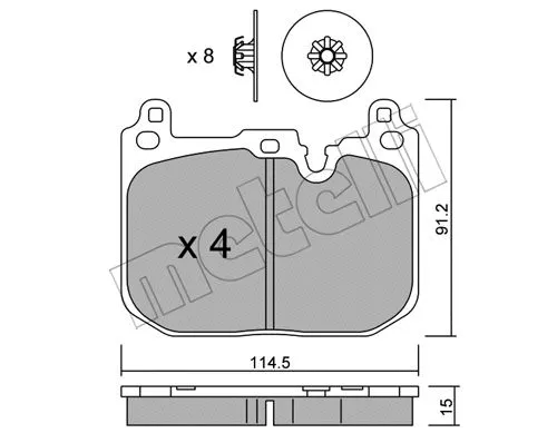 Brake Pad Set, disc brake (22-1015-0)
