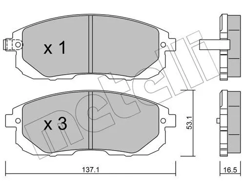 Brake Pad Set, disc brake (22-0876-0)