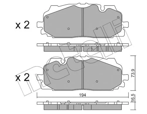 Brake Pad Set, disc brake (22-1128-0)