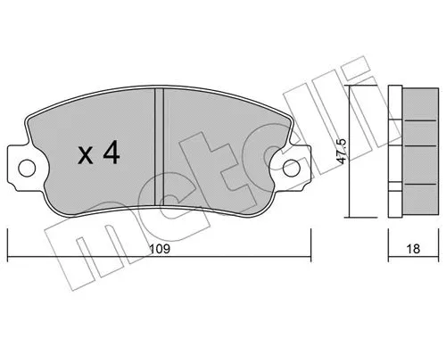 Brake Pad Set, disc brake (22-0033-0)