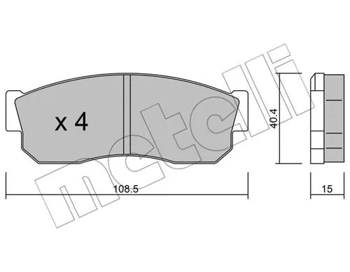 Brake Pad Set, disc brake (22-0202-0)