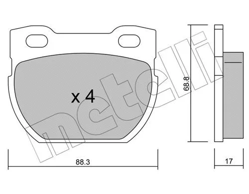 Brake Pad Set, disc brake (22-0354-1)