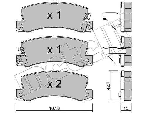 Brake Pad Set, disc brake (22-0161-0)