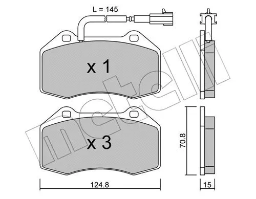 Brake Pad Set, disc brake (22-0651-1)