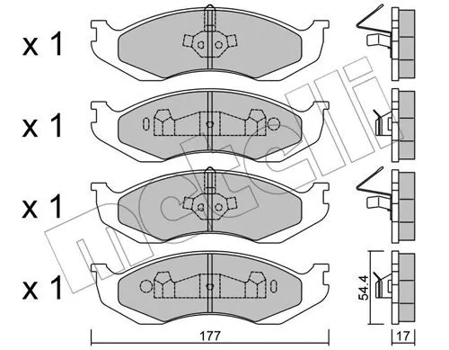 Brake Pad Set, disc brake (22-0218-0)