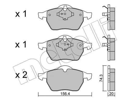 Brake Pad Set, disc brake (22-0181-1)