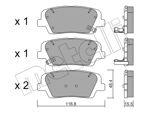 Brake Pad Set, disc brake (22-0901-0)