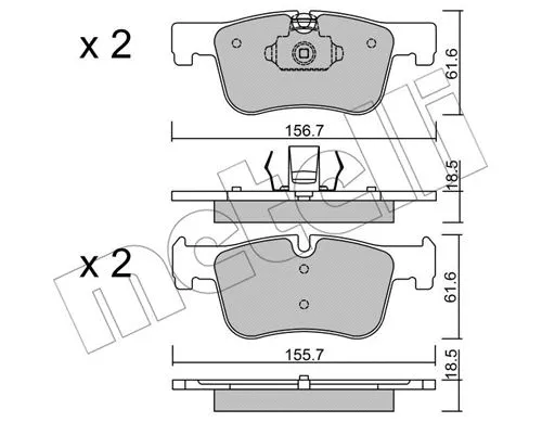 Brake Pad Set, disc brake (22-0960-0)