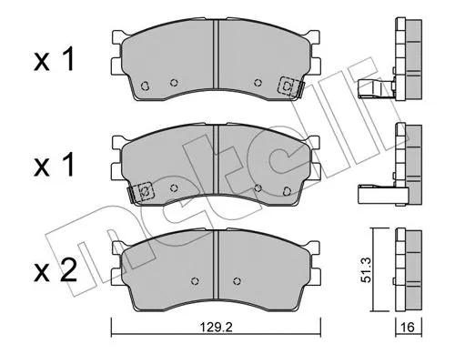 Brake Pad Set, disc brake (22-0512-0)