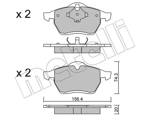 Brake Pad Set, disc brake (22-0279-0)