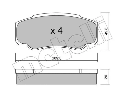 Brake Pad Set, disc brake (22-0532-0)