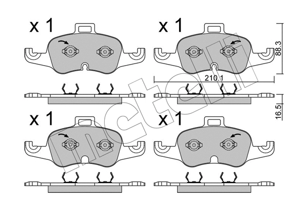 Brake Pad Set, disc brake (22-1127-1)