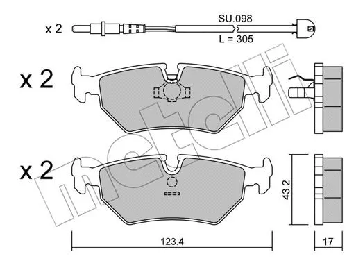 Brake Pad Set, disc brake (22-0178-1K)