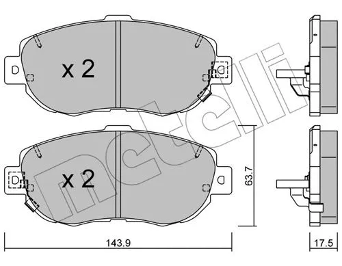 Brake Pad Set, disc brake (22-0756-0)