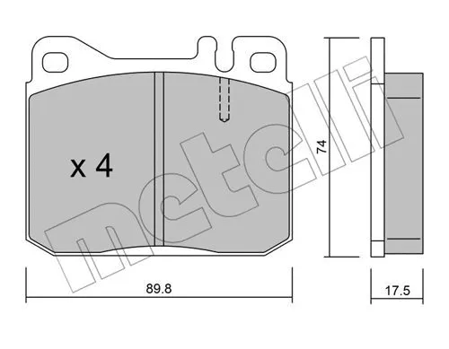 Brake Pad Set, disc brake (22-0011-1)
