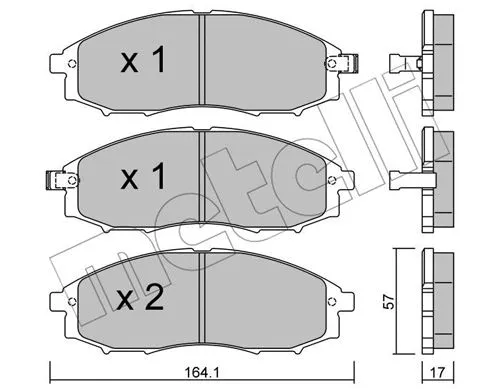 Brake Pad Set, disc brake (22-0611-0)