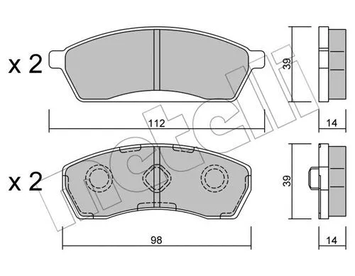 Brake Pad Set, disc brake (22-0410-0)