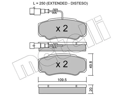 Brake Pad Set, disc brake (22-0532-1)
