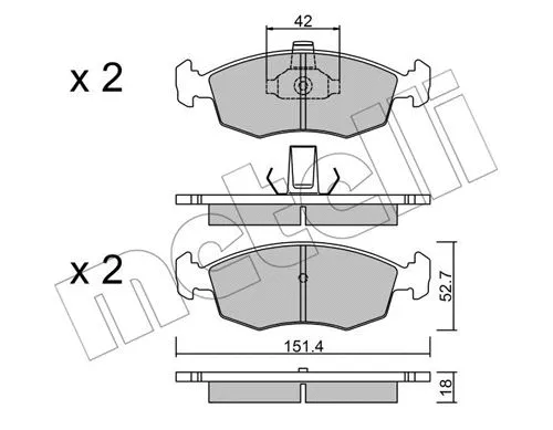 Brake Pad Set, disc brake (22-0274-3)