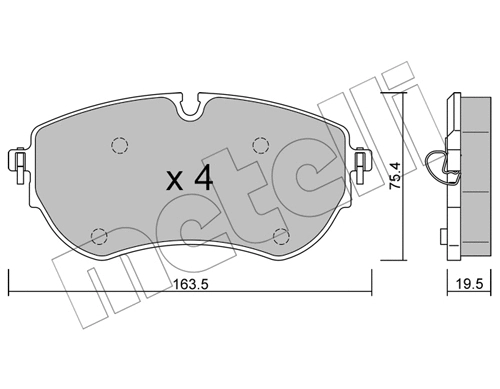 Brake Pad Set, disc brake (22-1172-0)