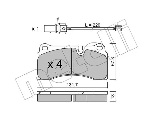 Brake Pad Set, disc brake (22-1044-0)