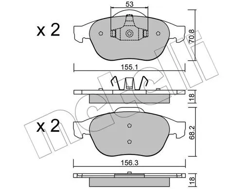 Brake Pad Set, disc brake (22-0336-0)