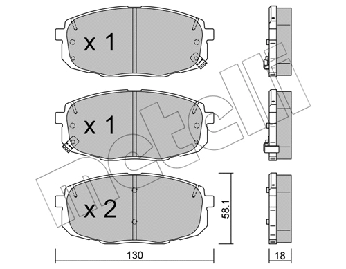 Brake Pad Set, disc brake (22-0513-1)