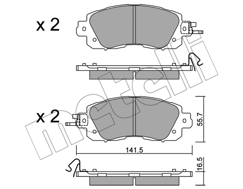 Brake Pad Set, disc brake (22-1080-0)