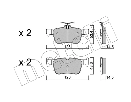 Brake Pad Set, disc brake (22-1040-2)