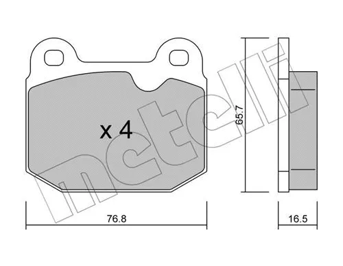 Brake Pad Set, disc brake (22-0013-1)