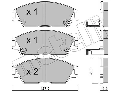 Brake Pad Set, disc brake (22-0081-1)