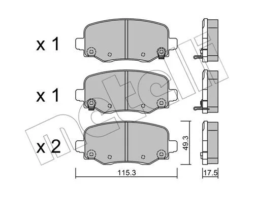 Brake Pad Set, disc brake (22-1002-1)