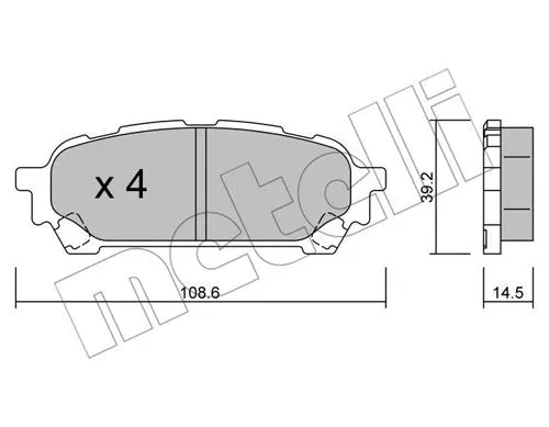 Brake Pad Set, disc brake (22-0613-0)