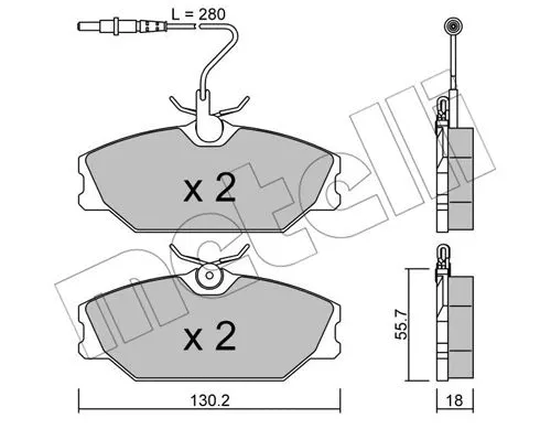 Brake Pad Set, disc brake (22-0142-0)