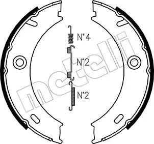 Brake Shoe Set, parking brake (53-0240K)