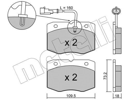 Brake Pad Set, disc brake (22-0139-1)