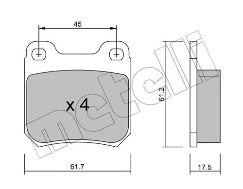 Brake Pad Set, disc brake (22-0275-1)