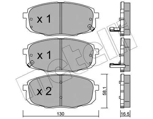Brake Pad Set, disc brake (22-0513-0)