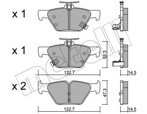 Brake Pad Set, disc brake (22-1087-0)