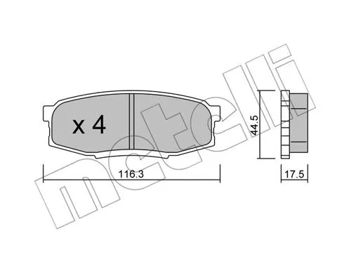Brake Pad Set, disc brake (22-0822-0)