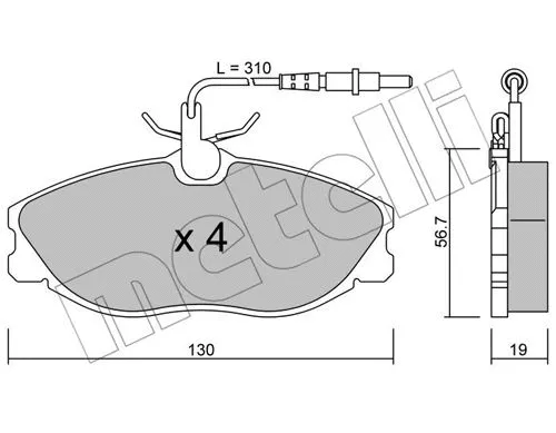 Brake Pad Set, disc brake (22-0214-0)