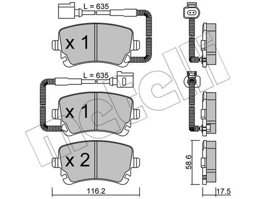 Brake Pad Set, disc brake (22-0554-1)