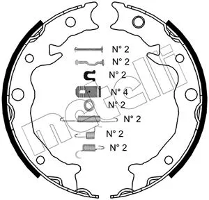 Brake Shoe Set, parking brake (53-0538K)