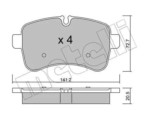 Brake Pad Set, disc brake (22-0711-0)