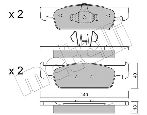 Brake Pad Set, disc brake (22-0975-0)