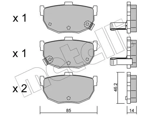 Brake Pad Set, disc brake (22-0362-0)