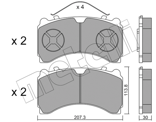 Brake Pad Set, disc brake (22-0935-0)