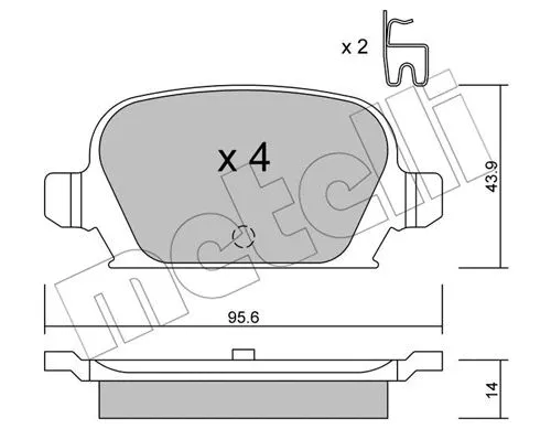 Brake Pad Set, disc brake (22-0541-0)